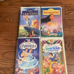 Set of 4 Disney Masterpiece VHS